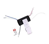 Volakebeing Ceiling Fan Remote Control Kit with Light Receiver Controller Frequency Conversion 90-265V 30M Range Speed Control 1-6 Gears Black White(English Version)