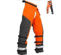 Volakebeing Chainsaw Chap, 9 Layer Protection Lightweight Logging Safety Pants Adjustable Belt Quick Snap Fasteners for Men Women Cutting Tasks Orange(M)