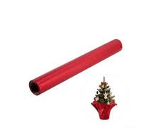 Volakebeing Christmas Flower Pot Foil Wrapping Paper 10 Yards, Metallic Red and Gold Aluminum Foil for DIY Festive Plant Pot Decoration,Gifts Box Wrap, Floral Arrangement(Red)