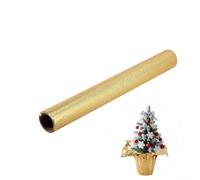 Volakebeing Christmas Flower Pot Foil Wrapping Paper 10 Yards, Metallic Red and Gold Aluminum Foil for DIY Festive Plant Pot Decoration,Gifts Box Wrap, Floral Arrangement(gold)