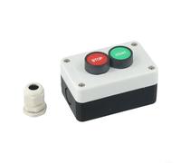 Volakebeing CNC Waterproof Pushbutton Switch Control Box, ABS Enclosure With 22mm Cutouts For Stop And Indicator, IP6X Protection, Industrial Panel Mount(2)