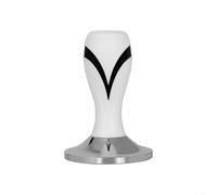 Volakebeing Coffee Tamper Flat Base Espresso Press, Fits 51mm 53mm 58mm Portafilter, Ergonomic ABS Handle for Consistent Extraction, Compatible with Espresso Machines(White 51mm)