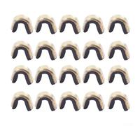 Volakebeing Compound Buckle D Loop Positioning Bow for Recurve String Nocking Points 20 Pieces Brass Clips String Bow Traditional Arrow Nock Point Set (Black)