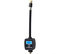 Volakebeing Digital Bicycle Tire Pressure Monitor With Backlit Display For Presta Valve Compatible Multi Unit Measurement Portable Bike Pump Gauge Tool Black