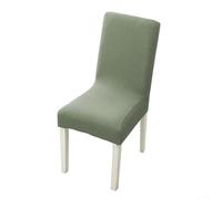 Volakebeing Elastic Dining Chair Cover In Fleece, Fits Regular Chairs 45 55cm, Suitable For Weddings, Banquets, And Home Use(bean green)