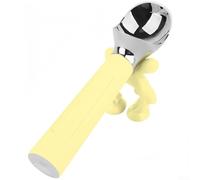 Volakebeing Electric Heated Ice Cream Scoop with LED Display, Rechargeable Handheld Dessert Scooper, Automatic Temperature Control, Waterproof Zinc Alloy(Yellow)