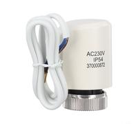 Volakebeing Electric Thermal Actuator Valve Head M30x1.5mm for Thermostat Heating Radiator 230V 2W Normally Open White PC Material IP54 Waterproof