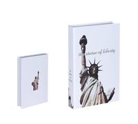 Volakebeing Fake Book Storage Box Decorative Coffee Table Accent with Openable for Organizing Remotes Coasters and Small Items Stylish Black and White Faux Book Ornament (Goddess of God)