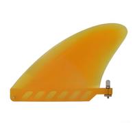Volakebeing Fin Soft Detachable Single Surfboard Fin with Flexible Surf Fin for Longboard Centre Screw Water Sports Surfing Replacement Fin 20x14cm (Yellow)