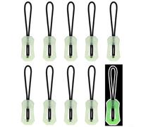 Volakebeing For 10 Pcs Luminous Zipper Pulls for Backpacks and Jackets, Glow in the Dark For Zip Extensions with Anti-Lost Design, Compatible with Zippers on(Type 2)