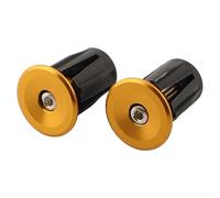 Volakebeing For 22mm 23mm 24mm Handlebars Colourful Cycling Accessory Alloy Bar End Portable for Handlebar Mountain for Bike Handlebar End Aluminium (gold)