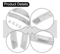 Volakebeing For 4 Pack For Bike Spoke Reflectors for Mountain and Road Bicycles, White/Yellow Wheel Rim Safety Strips, 125 x 20mm PC Reflective For (White)