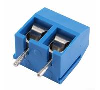 Volakebeing For 40pcs Blue 2-Pin Screw Terminal Block Connector 5.08mm Pitch Panel PCB Mount for Industrial Electrical Wiring, 16A 300V PBT Housing Phosphor Bronze