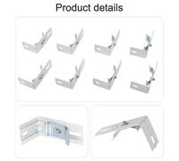 Volakebeing For 8-Piece L-Shaped Bracket Set for -12 Inch Vertical Blinds, White Iron Mounting Brackets for 38mm Head Rails, Compatible with 3.5 and 5 Inch Blinds,