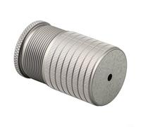 Volakebeing For Adjustable Bed Risers for Furniture - 4 Pack Aluminum Alloy Height Increasers with Anti-Vibration Silicone Pads, Fits Beds/Cabinets, 43-75mm Gold(4PCS grey)