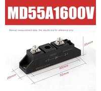Volakebeing For Anti-Reverse Charging Diode Module for Solar Photovoltaic Systems, 600-4000V Withstand Voltage, .2V On-State Peak Voltage, Metal Insulated Rectifier(MD55A)