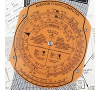 Volakebeing For Aviation Navigation Plotter with 360-Degree Rotation and Slide Rule, Transparent ABS Aircraft Flight Ruler for Pilots, CRP- & CRP-5 Compatible(A)