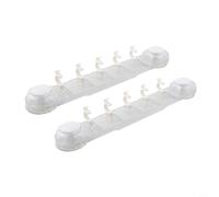 Volakebeing for Bathroom Suction Cup Hook for Door, No Drill Required, Foldable & Space-Saving with Strong Load Capacity, Transparent Gray, 2-Pack(Transparent White)