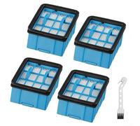 Volakebeing For Bissell for CrossWave for OmniForce 3912N / for OmniFind 4006N Roller Brush Filter Set, Washable Reusable Vacuum Part with 4 Filters and Cleaning Tool for Household Floor Scrubbers