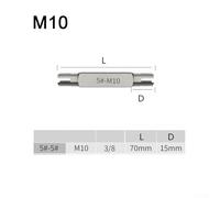 Volakebeing For Broken Tap Extractor Set for M5-M22, Hex Double Head Screw Remover Tool, Alloy Steel Left-Handed Tap for Stripped Screws, 7-Piece (M5, M6, M8, M10,(5)