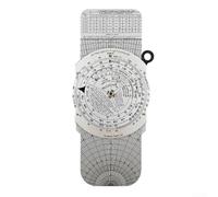 Volakebeing For E6B Flight Computer Aviation Plotter Circular Slide Rule for Pilot Training, Wind Vectoring & Fuel Calculation, Plastic/Metal Construction,(E6B-S)
