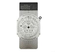 Volakebeing For E6B Flight Computer Aviation Plotter Circular Slide Rule for Pilot Training, Wind Vectoring & Fuel Calculation, Plastic/Metal Construction,(E6B-M)