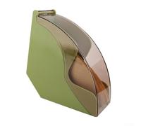 Volakebeing For Hand Drip Coffee Filter Paper Holder Storage Rack with Acrylic Cover Dispenser for Cone and Fan-Shaped Filters, -4 Person Use, Yellow(green)