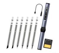 Volakebeing For HS-01 For Soldering Iron 65W PD USB-C with Adjustable 80-420℃, LCD Display, PID Control & Sleep Mode, Portable for Welding Electronics,(Blue 6-pin)