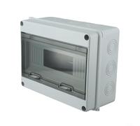 Volakebeing For HT-12 IP65 Waterproof Distribution Box 12-Way -Row For -Mounted Fuse Box for Outdoor & Indoor Use, Gray, 255 x 200 x 110mm, Compatible with For CE