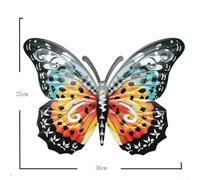 Volakebeing For Large Metal Butterfly Wall Art for Garden Home Decor, Outdoor & Indoor Use, Rust-Resistant Sculpture for Patio, Porch, Living Room, Bedroom, Wedding(25 * 36cm)
