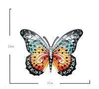 Volakebeing For Large Metal Butterfly Wall Art for Garden Home Decor, Outdoor & Indoor Use, Rust-Resistant Sculpture for Patio, Porch, Living Room, Bedroom, Wedding(22 * 27cm)
