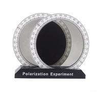 Volakebeing for Optical Polarizer for Student Experiment Teaching - 205mm Diameter Color Polarization Demonstrator with Interference Plate, Clear Scale, 160mm(Black White)
