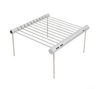 Volakebeing For Portable Camping Grill Folding Stainless Steel Charcoal BBQ for Backpacking, Picnic, Outdoor Cooking, Lightweight and Compact Design, 460g,