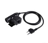 Volakebeing For Push to Talk PTT Adapter U94 for BaoFeng -5R and For Kenwood For Walkie Talkies, Compatible with Z-For TAC Headsets, Dual Button Design for Left or(for Midland Version)
