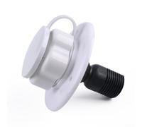 Volakebeing For RV Water Inlet Connection with Check Valve and Filter, 19mm G1/2 Thread, Plastic Flange Hose Connector for RV Fresh Water System, 3 inch White