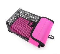 Volakebeing For Scuba Dive Reel and SMB Safety Marker Buoy Mesh Carry Bag with D-For Ring and Swivel Clip, Lightweight Sturdy PVC Nylon Drainage Design for BCD(Pink A)
