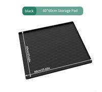 Volakebeing For Silicone Toilet Seat Mat with Raised For Edge for Bedside Commode, Non-Slip Floor Protection Mat Compatible with Raised Toilet Seats and Potty(60 * 60CM Black)