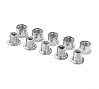 Volakebeing For Stainless Steel Mountain For Bike Chainring Bolts 5 Pcs for Single, Double, Triple Chainwheel Compatible with For Cycling Components(B Double)