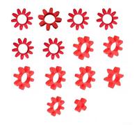 Volakebeing for Urethane Coupling Insert for Shaft Couplers - Polyurethane Spider Coupler with Open Center, Flexible for GR14/19/24/38-125 Models, Red, Pack(GR75)
