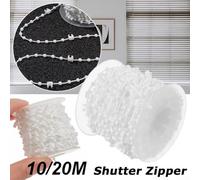 Volakebeing For Vertical Blind Bottom Chain Link Beaded Cord Join Clip Connector for Shutter Roman Shade 10/20m White Plastic Replacement Part Compatible with 127mm(10m)