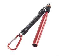 Volakebeing For Wacky Worm Rig Tool with 100 Pcs Silicone O-Rings for Soft Baits Fishing Lures, Stainless Steel & Aluminum Alloy Quick Install Kit, Light(Red)