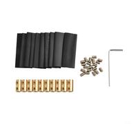 Volakebeing For Wire Connector Kit for -16mm² Wires, Butt Splice Terminal 10-80A, Thickened Copper Quick Connectors for Automotive Marine Electrical(60A (round))