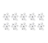 Volakebeing Gold Glitter Christmas Vine Wreath Decorations for Door Window and Tree, 14.5 cm Polyester Non-Woven Fabric Floral Ornaments, Holiday Seasonal Home Décor(Silver)