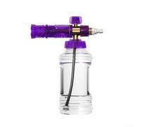 Volakebeing High-Pressure Foam Spray Bottle for Pressure Washers, 4000psi, 1L Capacity with Stainless Steel & Brass Interface, Green/Purple, Compatible with Car,(C)