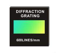 Volakebeing Holographic Diffraction Grating50/100/300/500/600 Lines 2mm Thickness 50x50mm Transmission Grating for Wavelength Analysis 200-2000nm Teaching Experiment Tool(600)