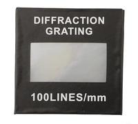 Volakebeing Holographic Diffraction Grating50/100/300/500/600 Lines 2mm Thickness 50x50mm Transmission Grating for Wavelength Analysis 200-2000nm Teaching Experiment Tool(100)
