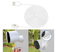 Volakebeing IP65 Waterproof Magnetic Charging Cable Compatible with Pro 5S 2K/Pro 4/Pro 3/For Ultra 2/For Ultra/Go2, White TPE Outdoor Security Camera Power Cord in 5.2m/8m/10.4m Lengths(10m)