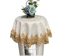 Volakebeing Lace Round Air Conditioner Dust Cover, Elegant Polyester Fabric Tablecloth Style with Delicate Pattern, Modern Decorative Protector for Cylindrical Units,(C-)