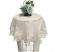 Volakebeing Lace Round Air Conditioner Dust Cover, Elegant Polyester Fabric Tablecloth Style with Delicate Pattern, Modern Decorative Protector for Cylindrical Units,(F-)