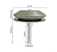 Volakebeing Lawn Mower Blade Sharpener 120 Grit All-Metal Construction Drill Attachment for Garden Tool Sharpening and Lawn Equipment Maintenance, Compatible with